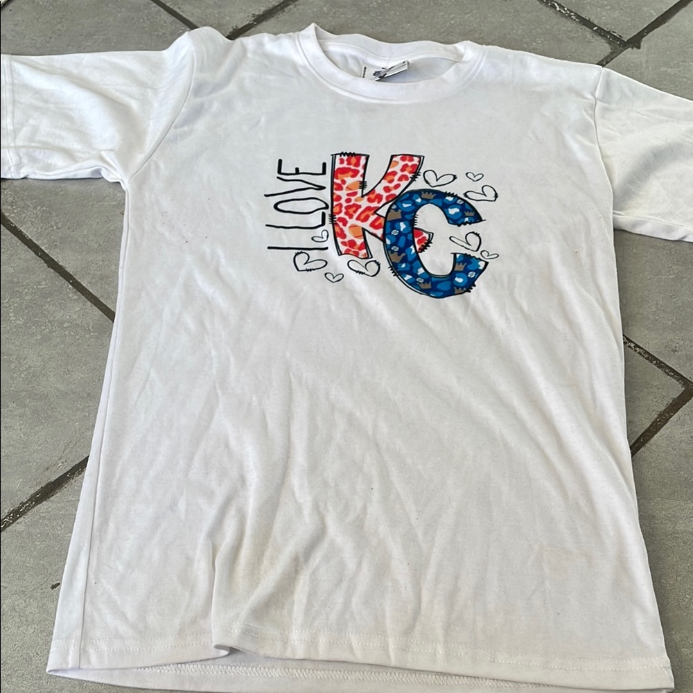 White 'I Love KC' Graphic T-Shirt